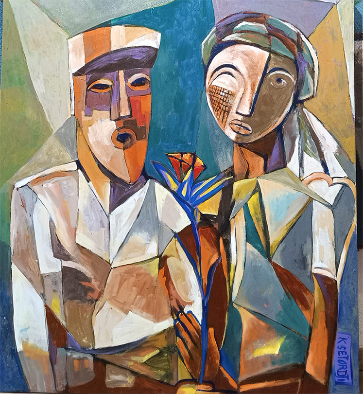 Till death do us part - Acrylics on canvas - 120 cm x 106 cm Jusqu’à ce que la mort nous sépares / Till death do us part